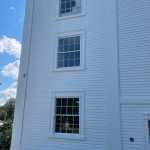 Church building being painted